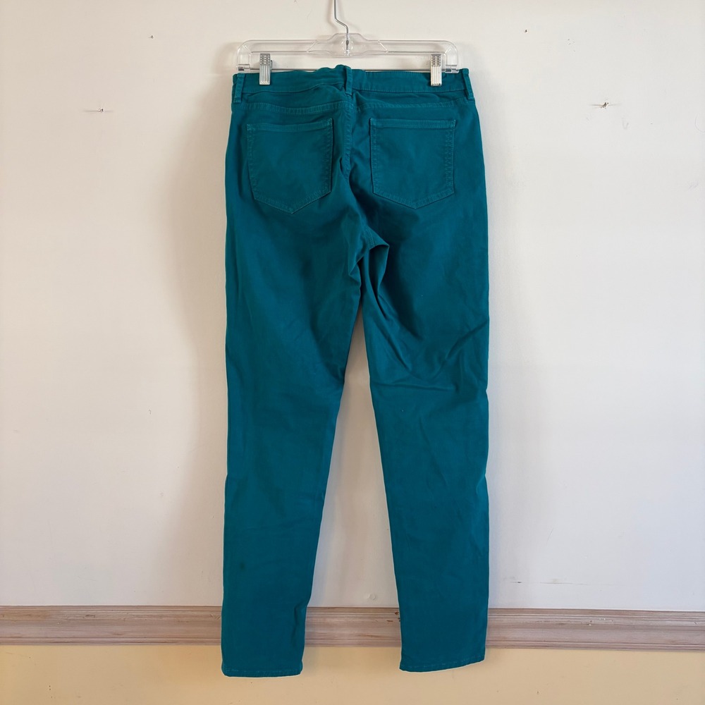 Elie Tahari Womens Teal Skinny Ankle Zip Pants Size 6 Stretch Cotton Twill 5-Pkt - Picture 3 of 5